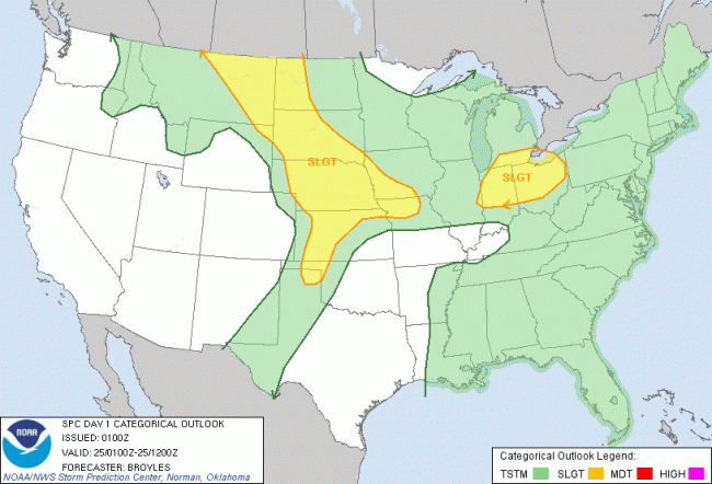 SPC Categorical Outlook June 24 2013 9pm EDT