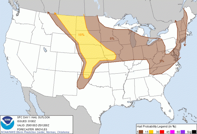 SPC Hail Outlook June 24 2013 9pm EDT